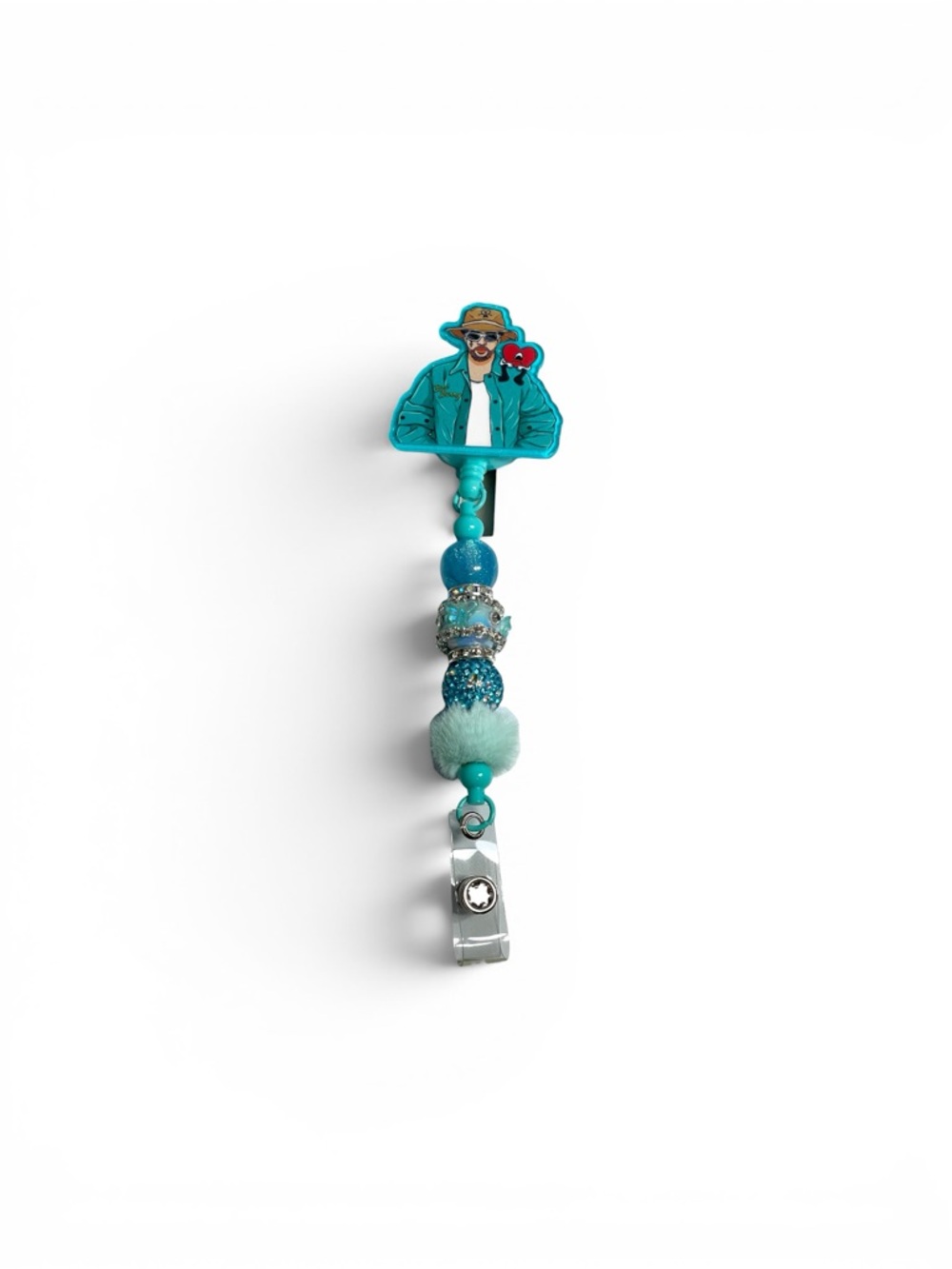 Bad Bunny Beaded Badge Reel